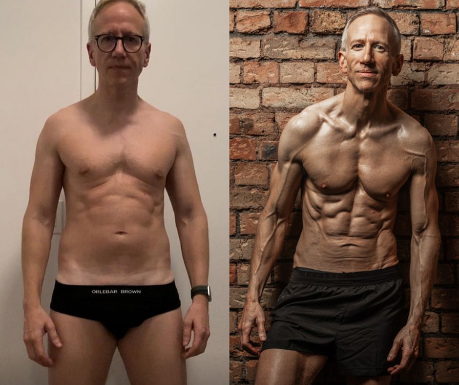 Matt Coombes 50s, Brand Marketing Professional. From stress eating and falling short to a decade of discipline and peak fitness.